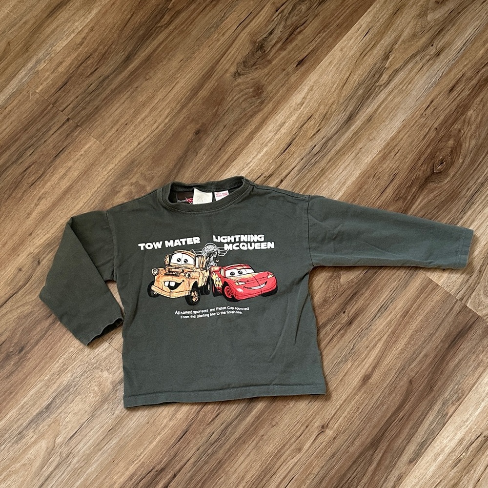 Zara Kids Dark Green/Gray Cars Shirt